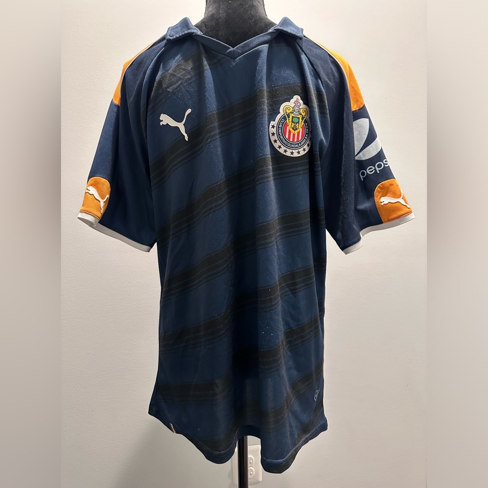 Puma Chivas Guadalajara Soccer Jersey Large Navy Orange